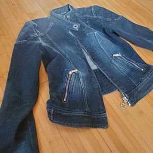 Armani Exchange denim jacket moto style size s